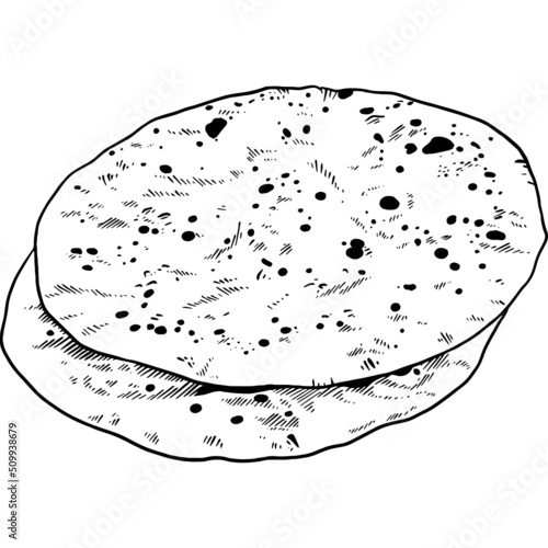Hand drawn Chapati