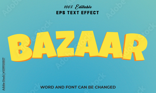 Bazaar Editable 3d Text Effect Style Premium,
