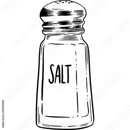 Hand drawn Salt Shaker