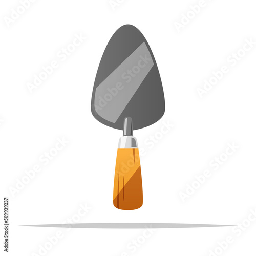 Hand trowel vector isolated illustration
