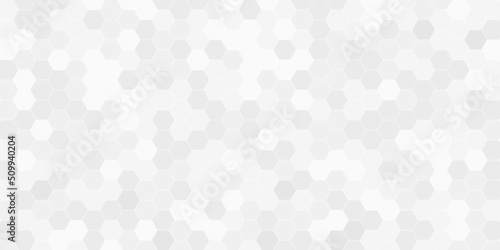 white abstract background with futuristic and hexagon concept