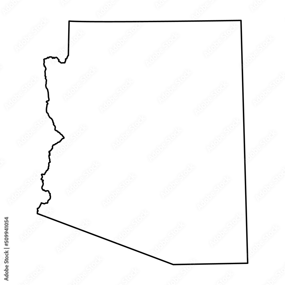 Arizona map shape, united states of america. Flat concept icon symbol ...