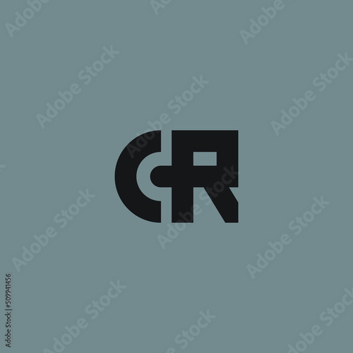 Abstract monogram CR logo design vector templates 