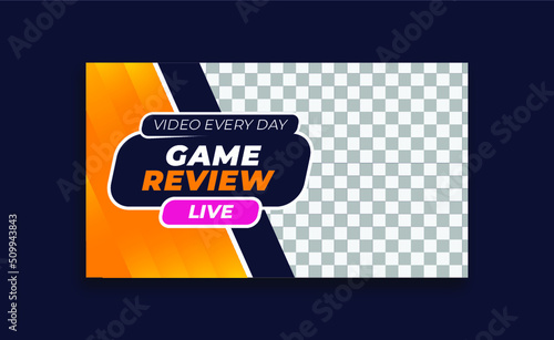 Abstract thumbnail design template products review video thumbnail