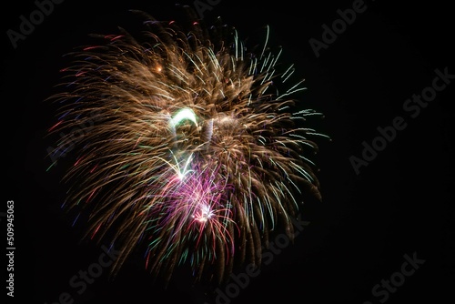 beautiful fireworks at Carnarvon, Western Australia for the Australian day