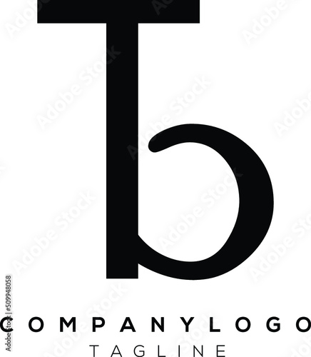 TB BT Abstract initial monogram letter alphabet logo design