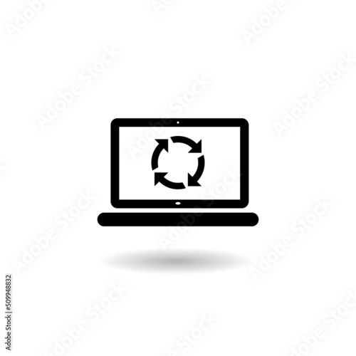System software update logo with shadow
