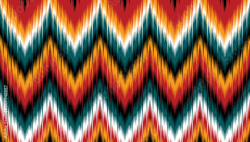 African Ikat geometric folklore ornament