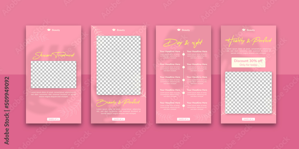 Skincare Treatment Social Media Stories Template Skincare Treatment Social Media Stories Template