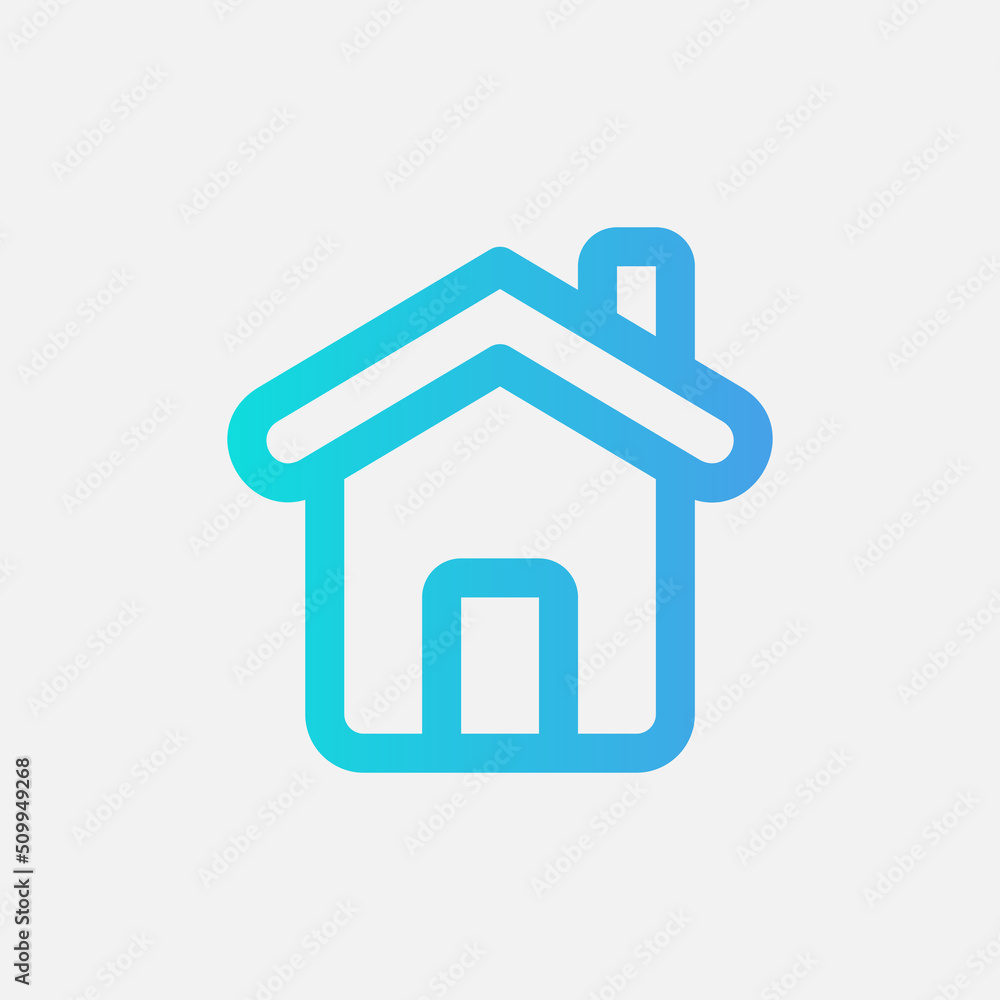 Home page icon in gradient style about essentials, use for website mobile app presentation Home page icon in gradient style about essentials, use for website mobile app presentation