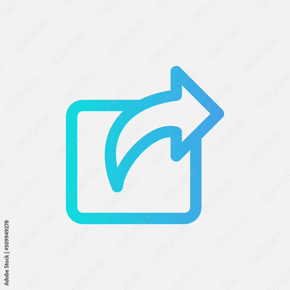 Share icon in gradient style about essentials, use for website mobile app presentation Share icon in gradient style about essentials, use for website mobile app presentation