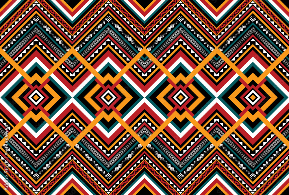Pattern African Tribal Ethnic Vector Seamless Texture decorative -1