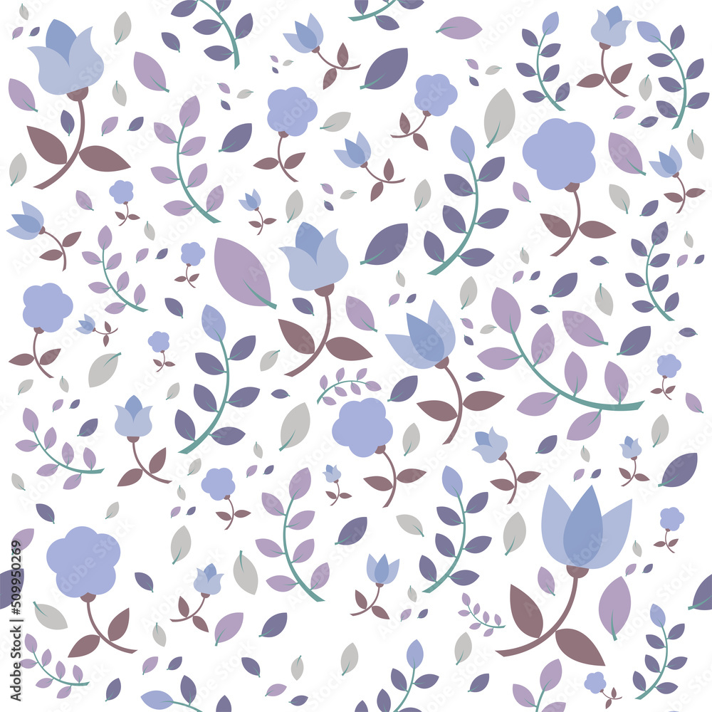 Seamless Floral Pattern Background.