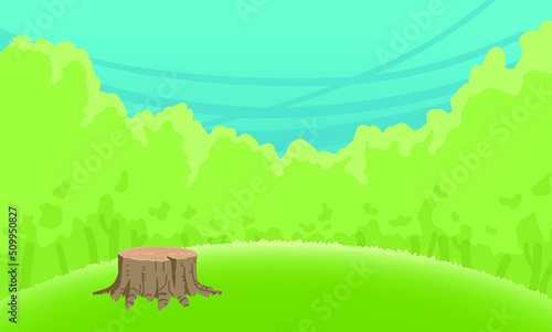 晴天の山中の原っぱの背景