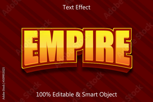 Empire Editable Text Effect 3 Dimension Emboss Modern Style
