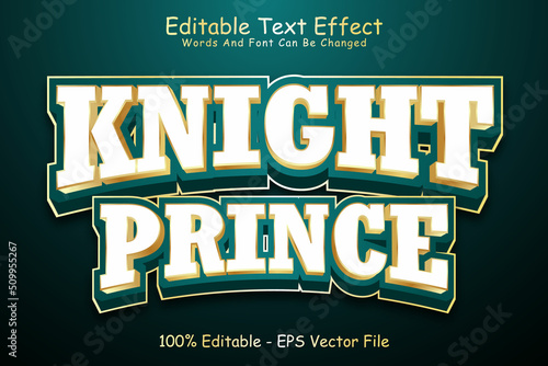 Knight Prince Editable Text Effect 3 Dimension Emboss Modern Style