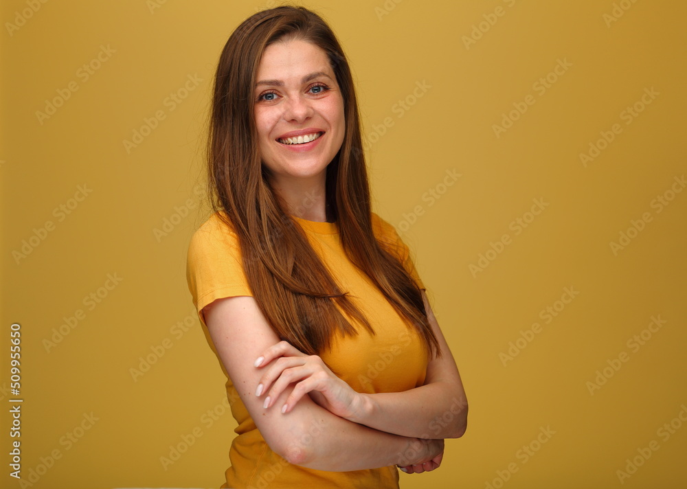 Obraz premium Smiling woman isolated portrait