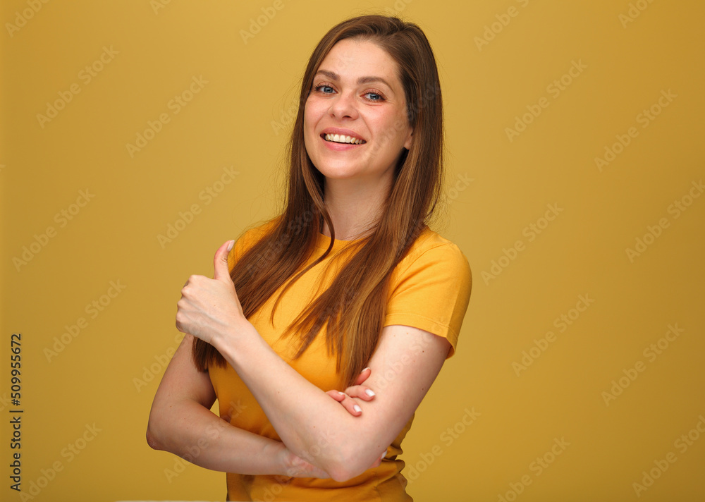 Smiling woman isolated portrait Smiling woman isolated portrait