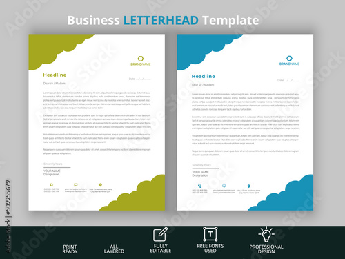 Letterhead official minimal creative abstract professional informative newsletter magazine poster brochure design with logo