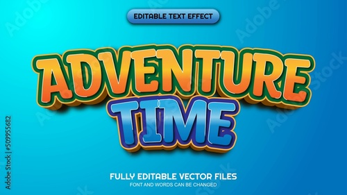 Bild auf Leinwand 3d editable text adventure time themed