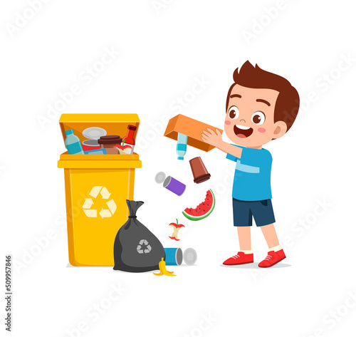 little kid with bad behavior do littering