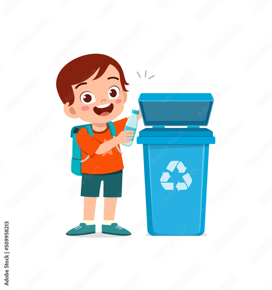 little kid throw trash to trash bin little kid throw trash to trash bin