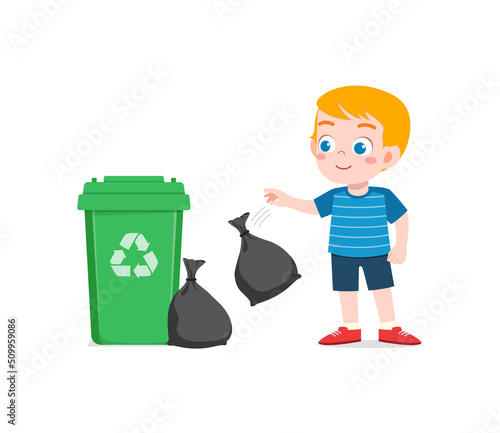 little kid with bad behavior do littering