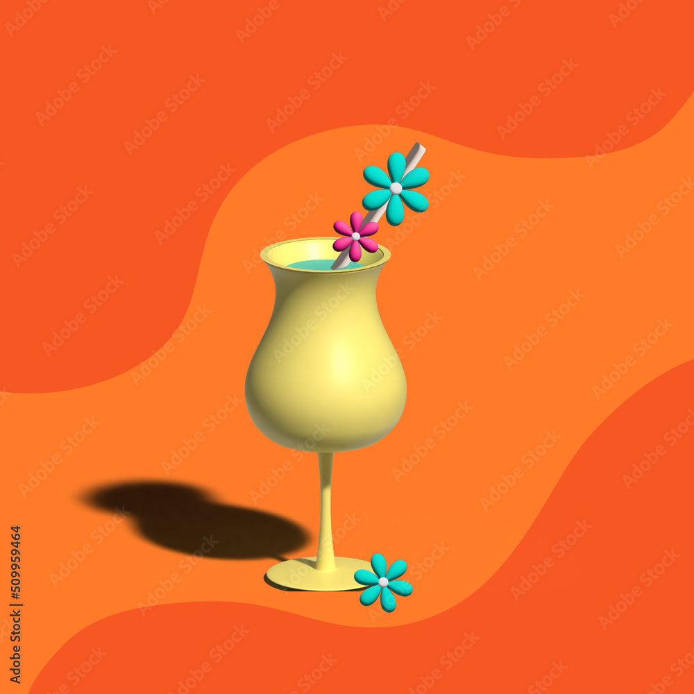 illustration of a vase with flowers