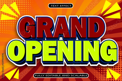 Grand Opening Editable Text Effect 3 Dimension Modern Style