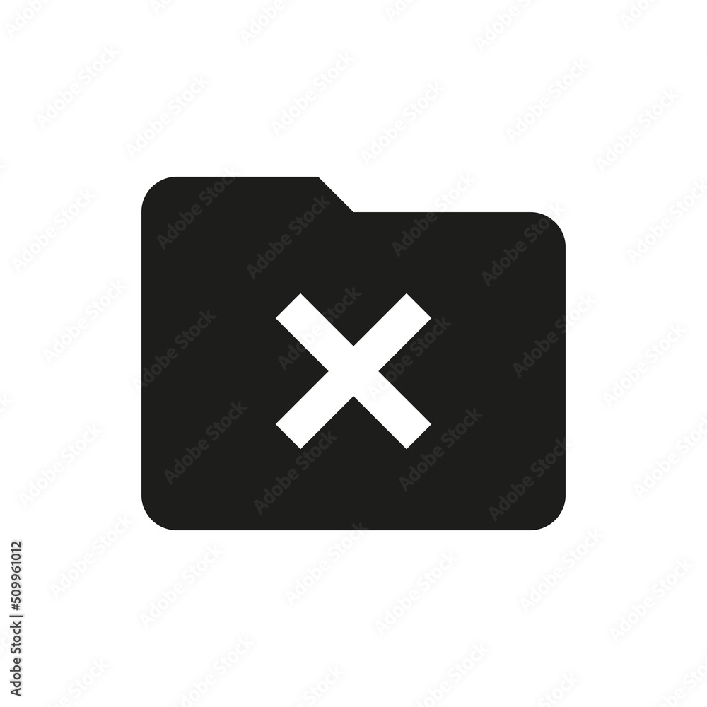 Delete folder solid icon. Remove folder glyph vector symbol. Delete folder solid icon. Remove folder glyph vector symbol.