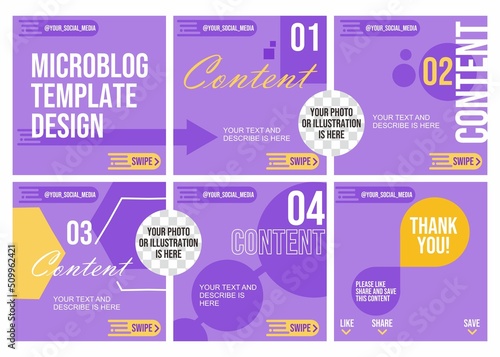 Creative microblog or carousel design 