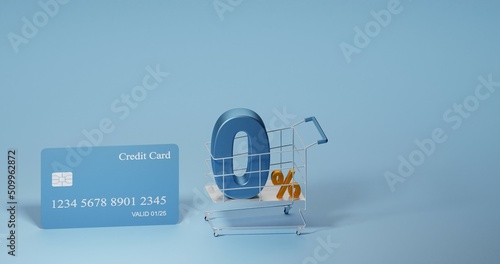 Canvas Print water blue color Shopping online using credit card with 0% interest installment