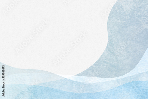 .水色の波模様に上品な質感ある和紙背景