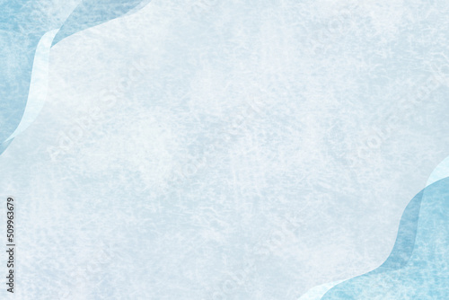 .水色の波模様に上品な質感ある和紙背景