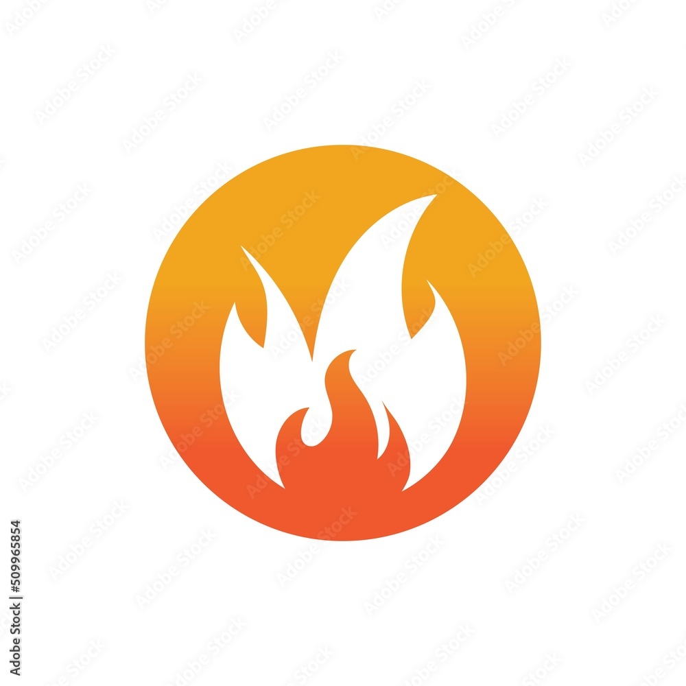 Hot flame fire vector icon illustration design template Hot flame fire vector icon illustration design template