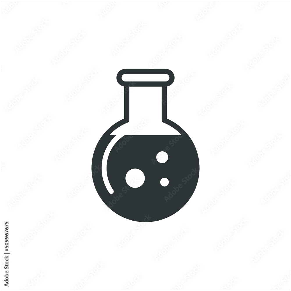 Vector sign of The Flask symbol is isolated on a white background. Flask icon color editable. Vector sign of The Flask symbol is isolated on a white background. Flask icon color editable.