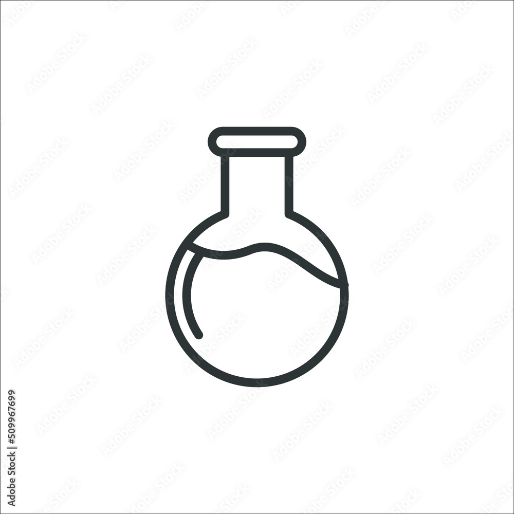 Vector sign of The Flask symbol is isolated on a white background. Flask icon color editable. Vector sign of The Flask symbol is isolated on a white background. Flask icon color editable.