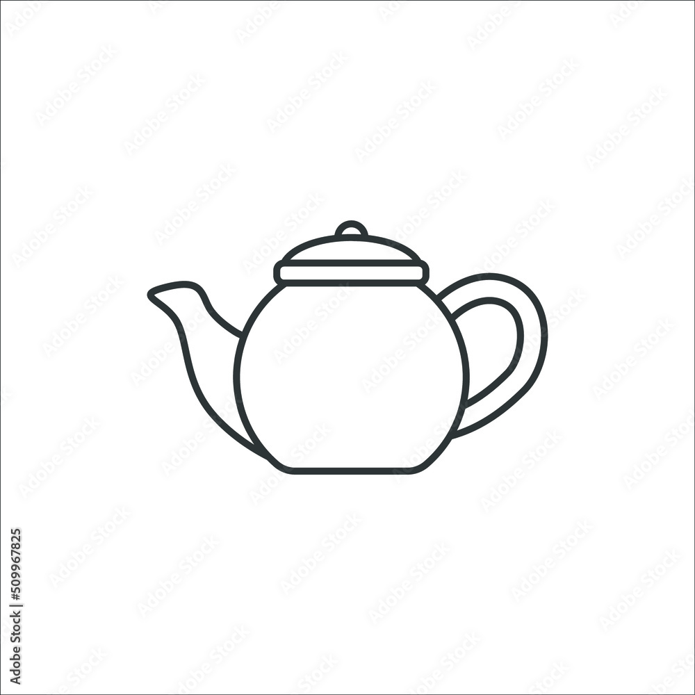 Vector sign of The Teapot symbol is isolated on a white background. Teapot icon color editable. Vector sign of The Teapot symbol is isolated on a white background. Teapot icon color editable.