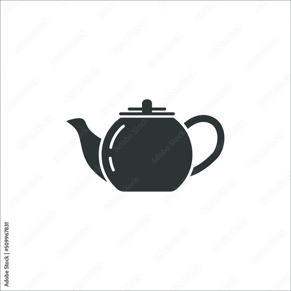 Vector sign of The Teapot symbol is isolated on a white background. Teapot icon color editable. Vector sign of The Teapot symbol is isolated on a white background. Teapot icon color editable.