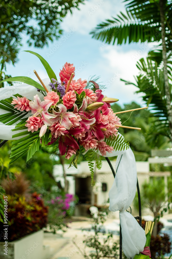 Fototapeta premium Decorative outdoor bouquet for weeding