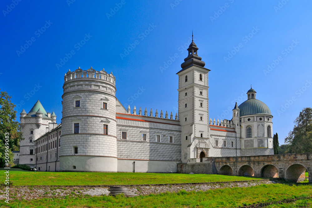 Castle in Krasiczyn, big village in Subcarpathian Voivodeship, Poland.
