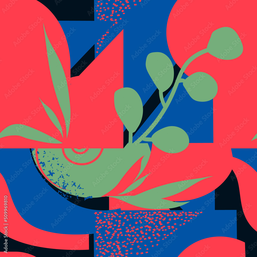 Naklejka premium Rainbow shapes, curves, arcs. Abstract seamless pattern withe various lines andfiguras.Hand drawn scribble illustrations.