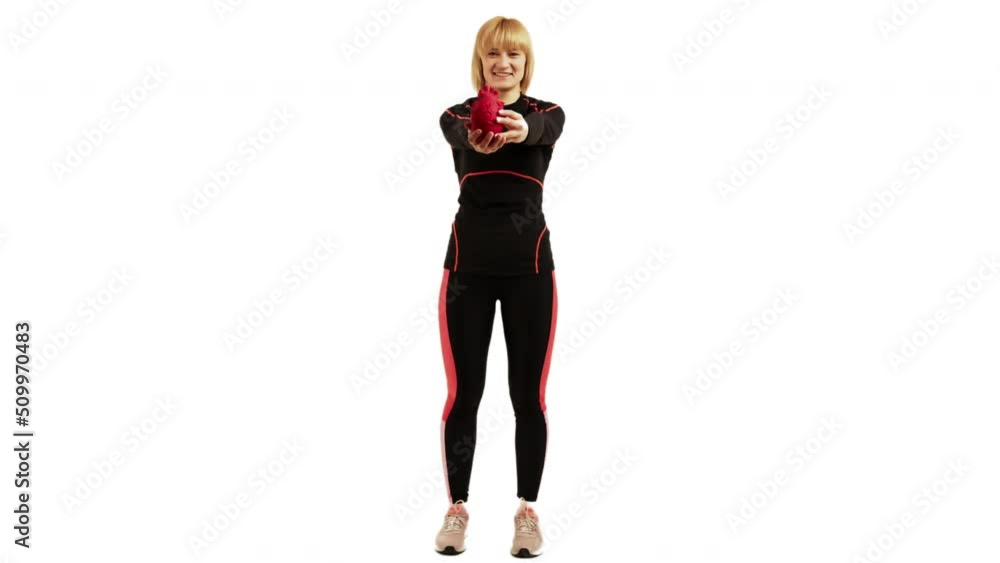 Holding your healthy pumping heart for aerobics Holding your healthy pumping heart for aerobics