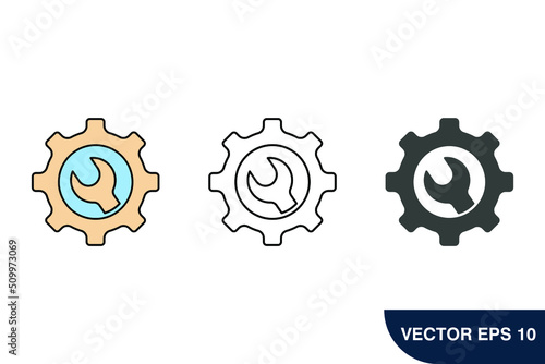 repair icons  symbol vector elements for infographic web