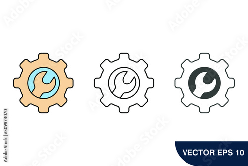 repair icons  symbol vector elements for infographic web