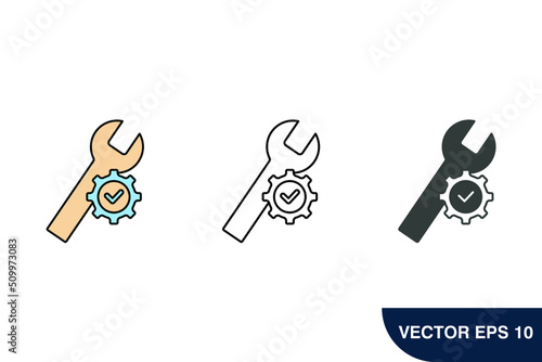 repair icons  symbol vector elements for infographic web