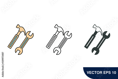 repair icons  symbol vector elements for infographic web