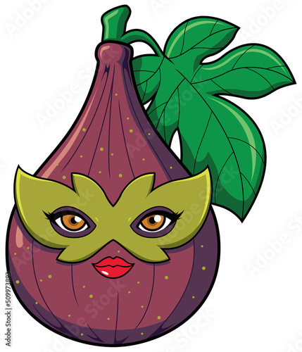 Fig Superhero Mascot