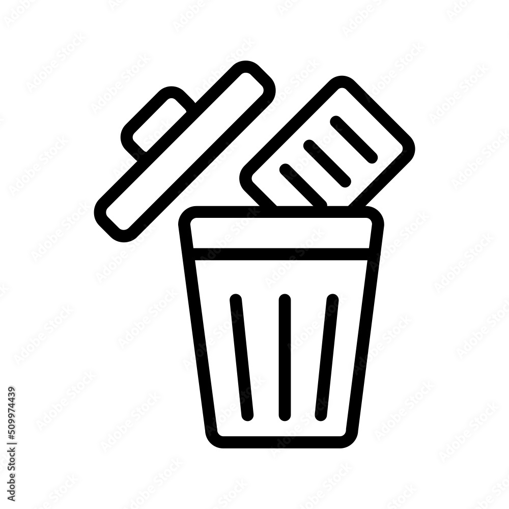 Black line icon for Delete Black line icon for Delete