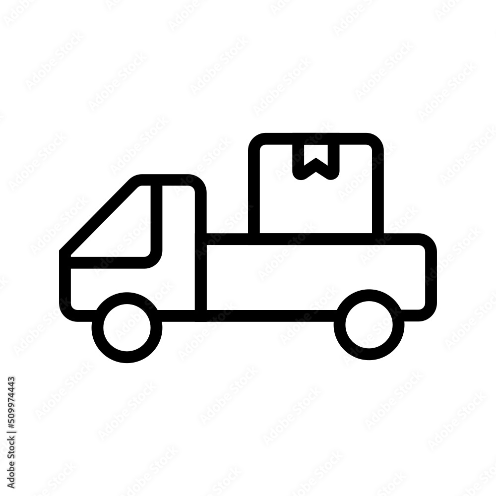 Black line icon for Delivery